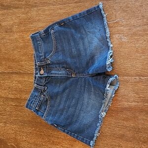 Old Navy High-Waisted Frayed-Hem Jean Shorts, Girls Size 16